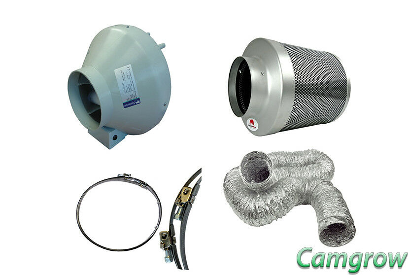 Rhino Pro Carbon Filter Kit 4 5 6 8 10 12 Aluminium Ducting Hydroponics 